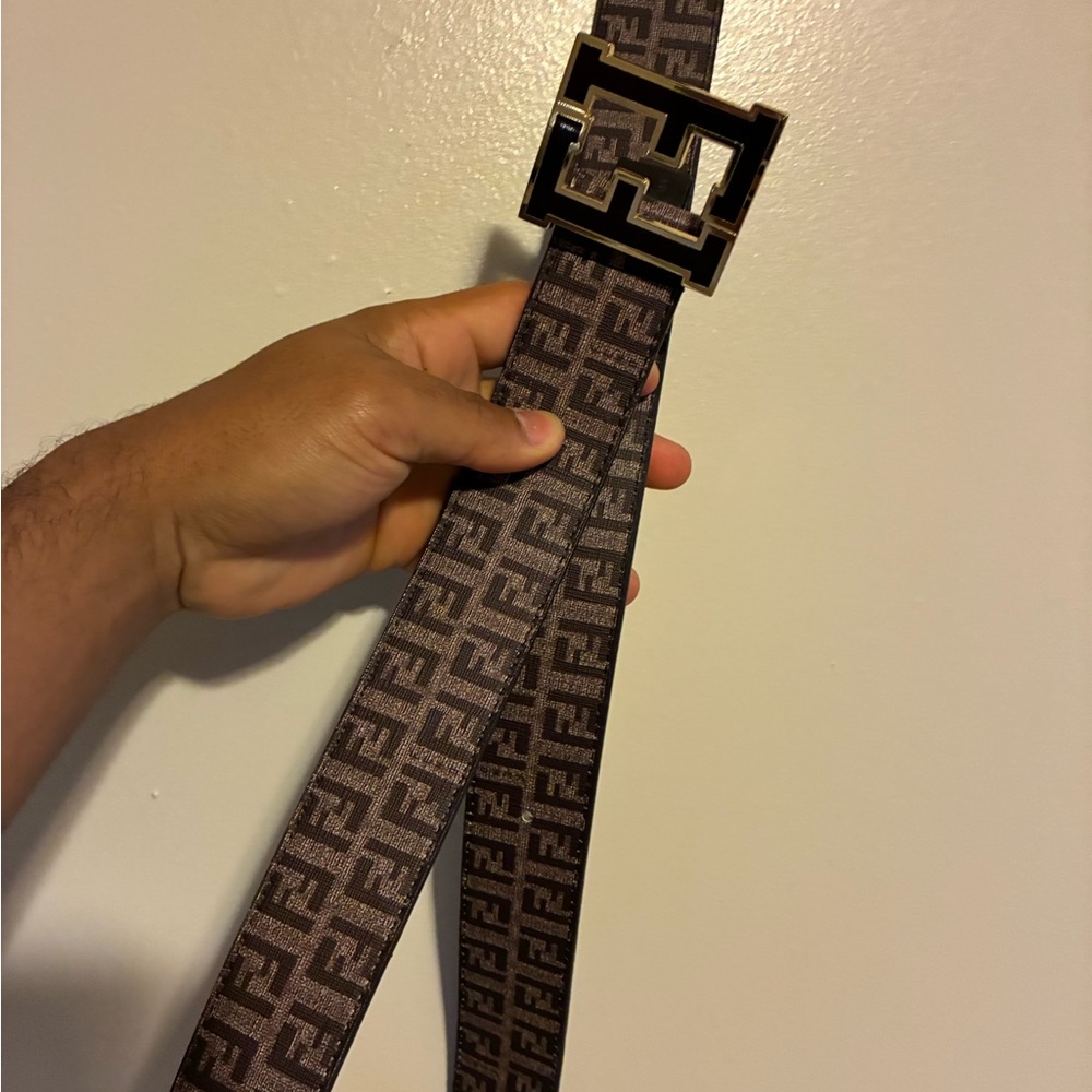 Men's Brown Patterned Belt
